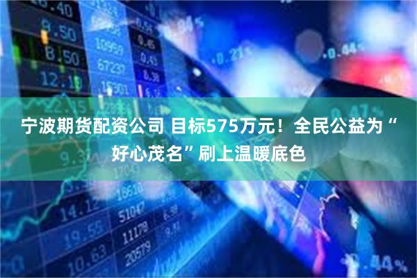 宁波期货配资公司 目标575万元！全民公益为“好心茂名”刷上温暖底色