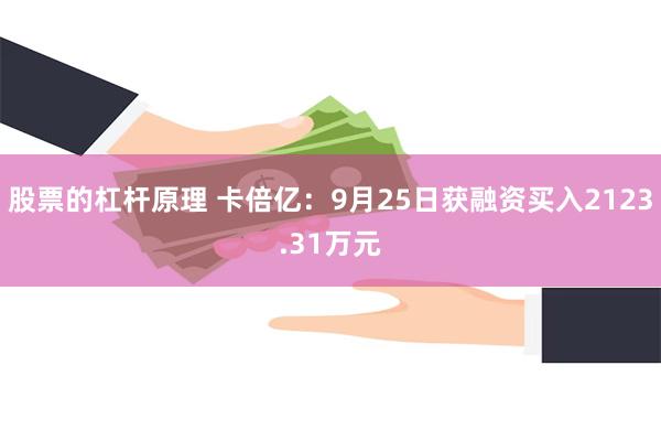 股票的杠杆原理 卡倍亿：9月25日获融资买入2123.31万元